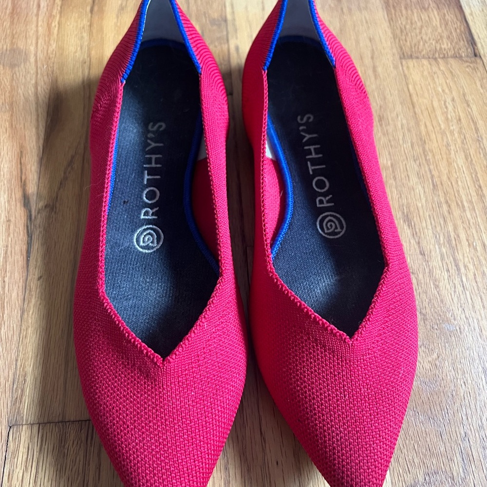 Rothy's Red Flats Classic Design